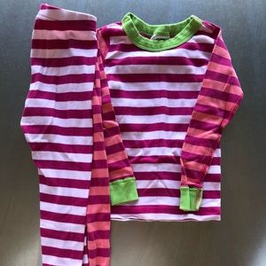 Hanna Andersson girls long john pajamas.